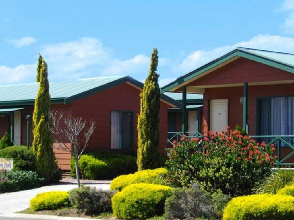 Photo contains 2 Villas and displays the lush greenery that can be found at Port Lincoln Villas.