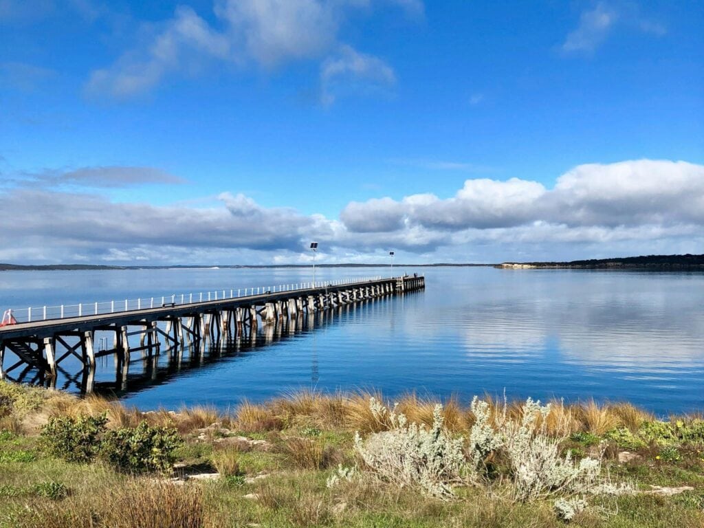 Mt Dutton Bay Woolshed Hostel Retreat is located on absolute sea frontage with jetty & boat ramp