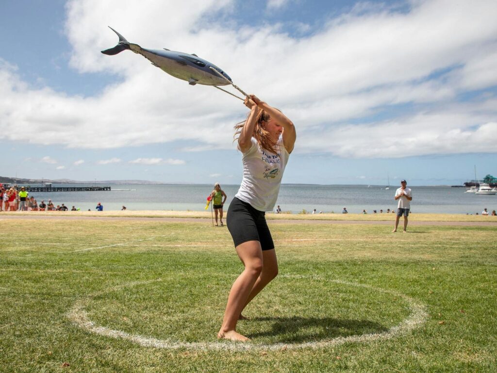 Tuna Toss at Tunarama, Port Lincoln South Australia